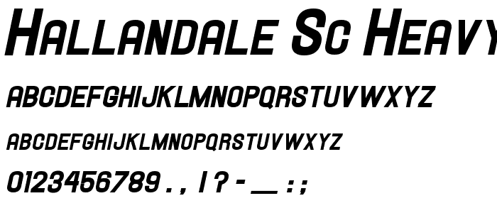 Hallandale SC Heavy It. JL font